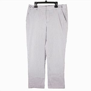 Grace 8 Seersucker Striped Cropped Pants